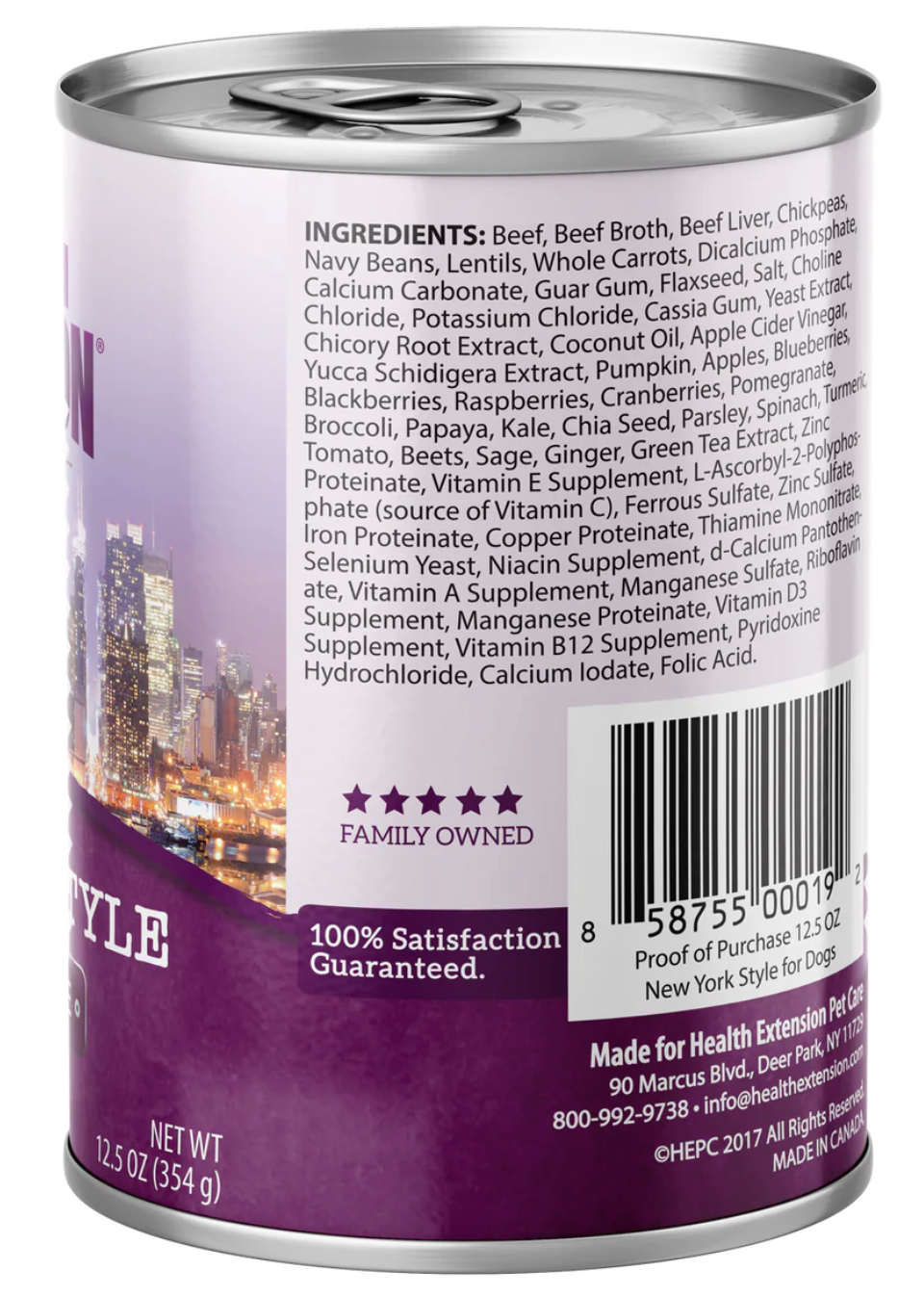 Health Extension All Life Stages Grain Free New York Style Beef Wet Dog Food (12.5oz)