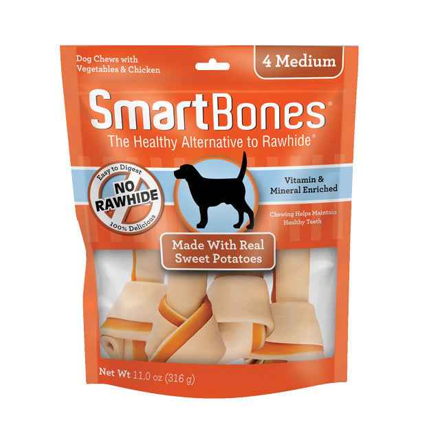Smartbones Sweet Potato Classic Bone Chews - Medium (4pk) (11oz)