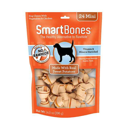 Smartbones Sweet Potato Classic Bone Chews - Mini (24pk) (14oz)