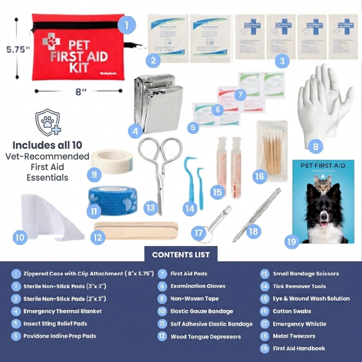 Essential Pet First Aid Kit for Dogs & Cats – Your Best Friend’s Safety Companion - Creature Comforts