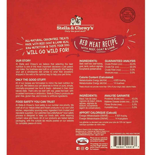 Stella & Chewy’s Freeze Dried Wild Weenies Red Meat Dog Treats (3.25oz)