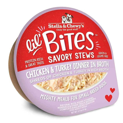 Stella & Chewy’s Lil Bites Stew Chicken & Turkey Dog Food (2.7oz)