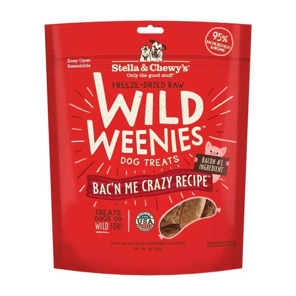 Stella & Chewy’s Freeze Dried Wild Weenies Bacon Dog Treats (3oz)