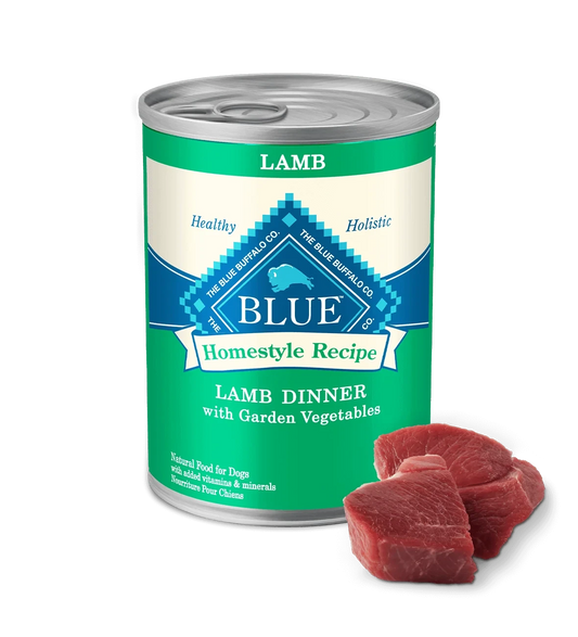 Blue Buffalo Adult Homestyle Lamb, Brown Rice & Garden Vegetables Wet Dog Cans (12.5oz)