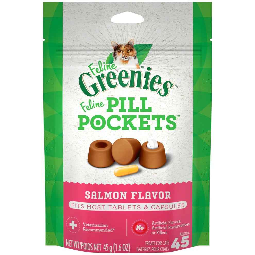 Greenies FELINE GREENIES Salmon Flavored Pill Pockets