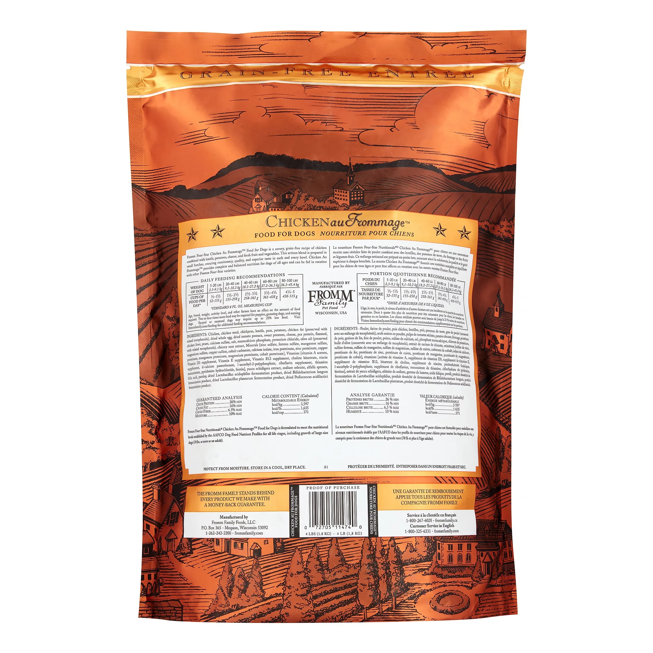 Fromm 4 Star All Life Stages Grain Free Chicken Au Frommage Dry Dog Food