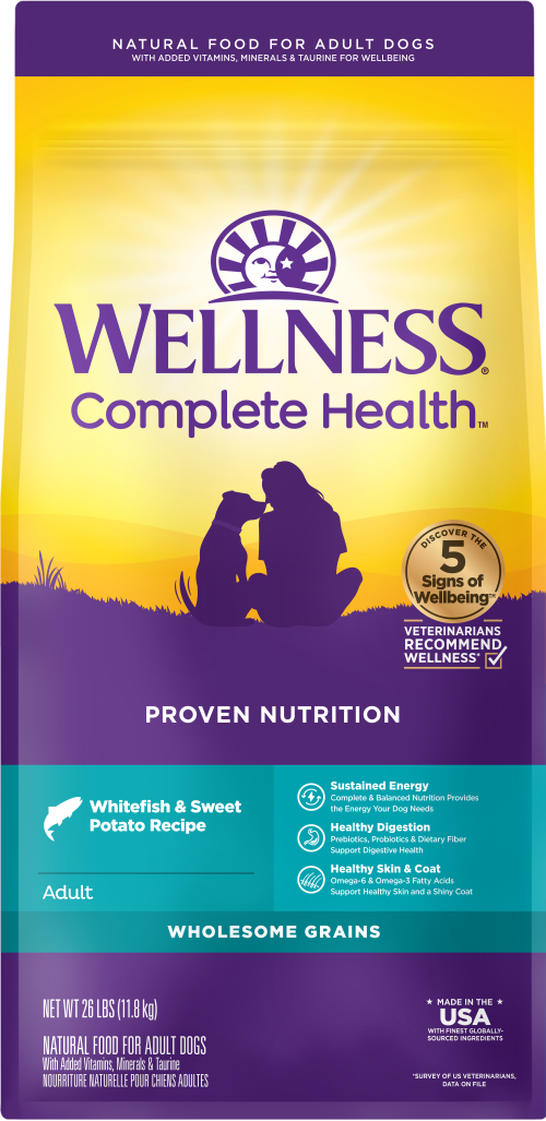 Wellness Complete Health Adult Whitefish and Sweet Potato Dog Food