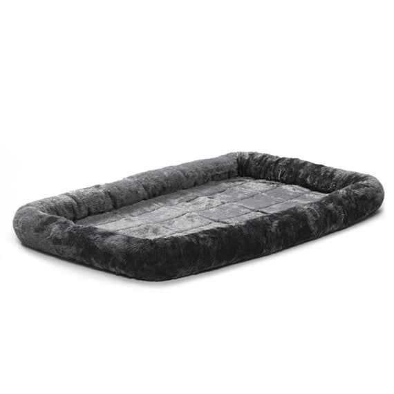 Midwest QuietTime Sheepskin Pet Bed Gray 48x30