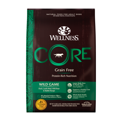 Wellness Core Adult Wildgame Duck, Turkey, Boar and Rabbit Dog Food (4lb)