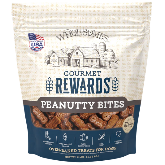 Wholesomes Adult Peanutty Bites Dog Treats (3lb)