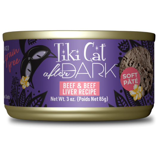 Tikicat Adult After Dark Beef and Beef Liver Soft Pate (3oz)