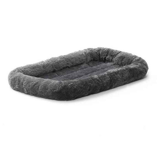 Midwest QuietTime Sheepskin Pet Bed Gray 18x17x12