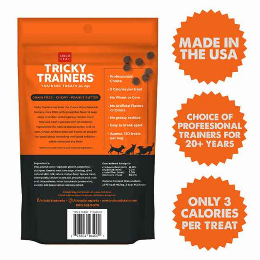 Tricky Trainers Soft and Chewy Grain Free Peanut Butter Dog Treats (12oz)