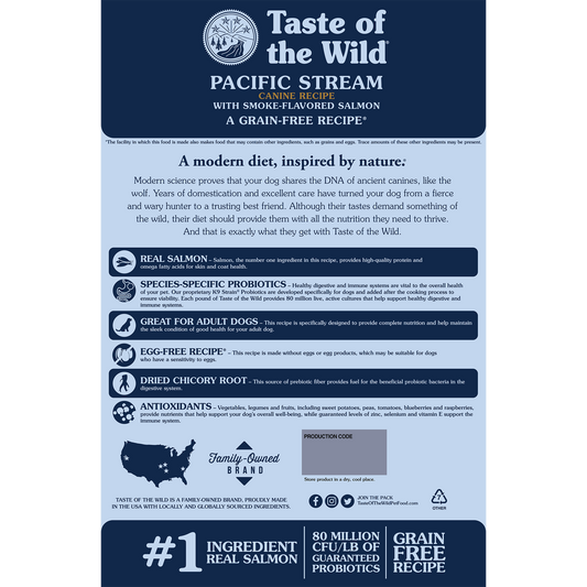 Taste of the Wild Adult Pacific Stream Salmon Canine Food
