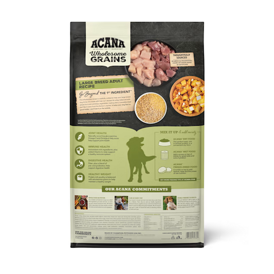 Acana Wholesome Grains Large Breed Dry Dog Food (22.5lb)