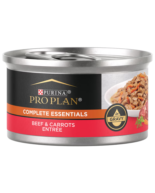 Pro Plan Complete Essentials Beef & Carrots Entrée in Gravy Wet Cat Food (3oz)