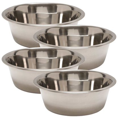 Jeffers standard stainless steel pet food and water bowls