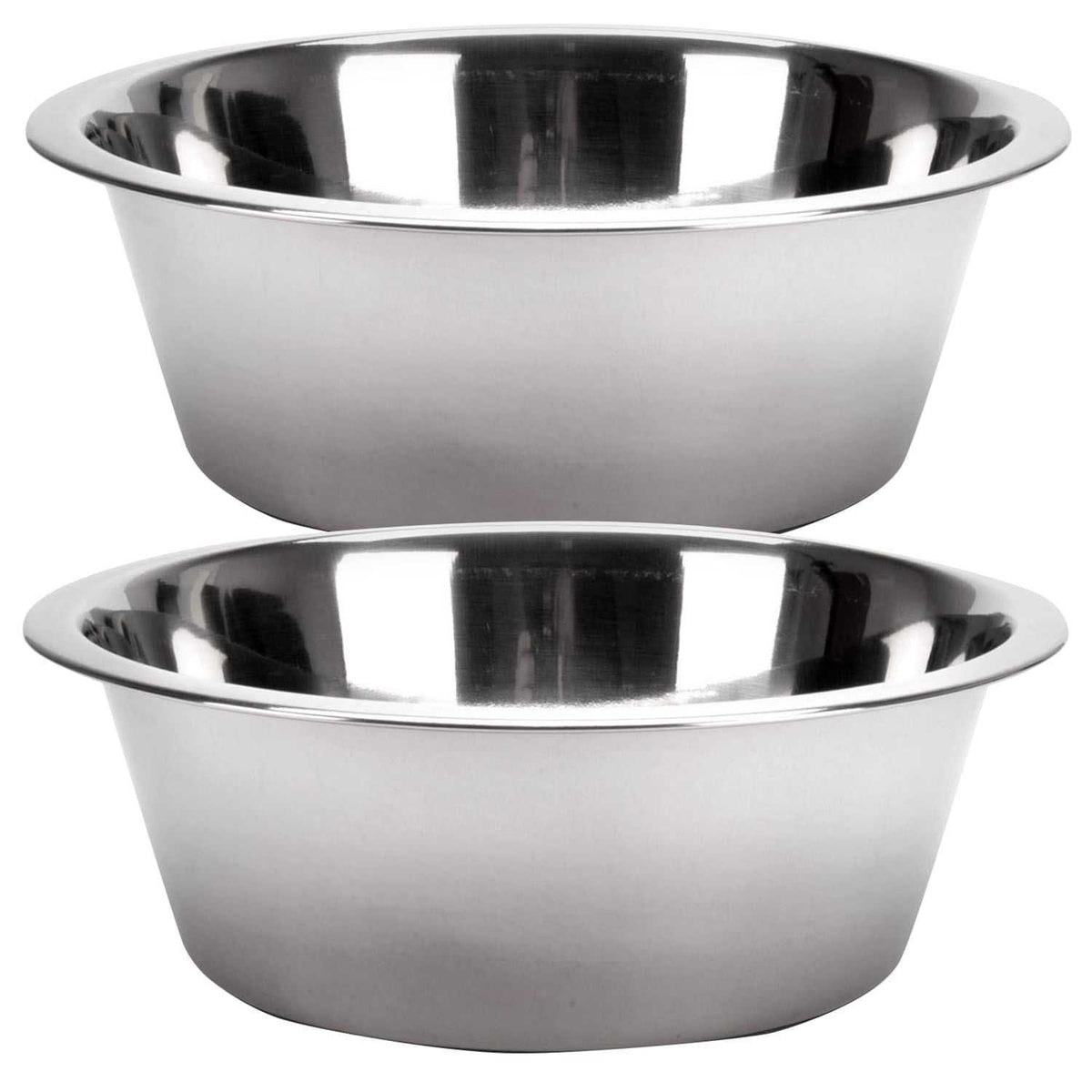 jeffers standard stainless steel pet food and water bowls