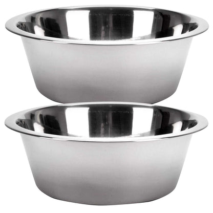 jeffers standard stainless steel pet food and water bowls
