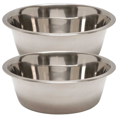 jeffers standard stainless steel pet food and water bowls