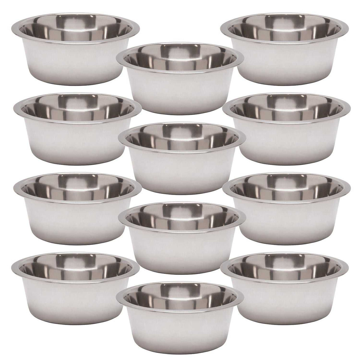 set of jeffers standard stainless steel pet bowls