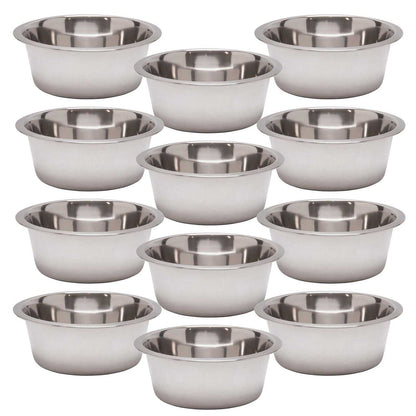 set of jeffers standard stainless steel pet bowls
