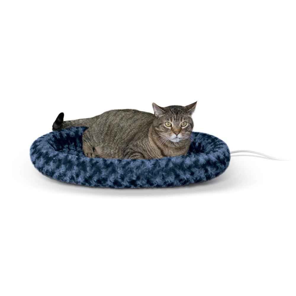 K&H Thermo-Kitty Fashion Splash Heated Cat Bed – Orthopedic, Energy-Efficient, Plush Indoor Cat Bed, Machine Washable