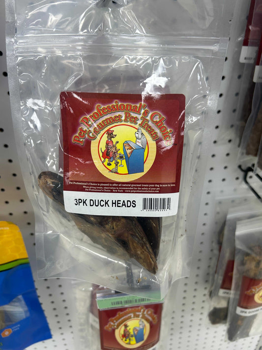 Pet Professional's Choice Duck Heads single ingredient dog treat 3 pack