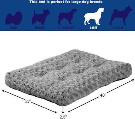 Midwest Ombre Swirl Pet Bed Gray 40x27 Fits 42"Crate