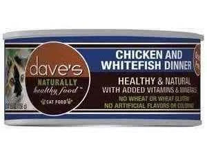 Dave's Naturally Healthy Chicken & Whitefish Cat Food (5.5oz)
