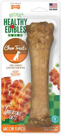 Nylabone Healthy Edibles All-Natural Long Lasting Bacon Chew Treats (6.7oz)