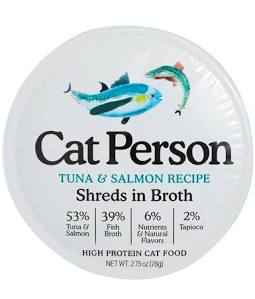 Cat Person Cat Shredded Tuna & Salmon In Broth 2.75oz
