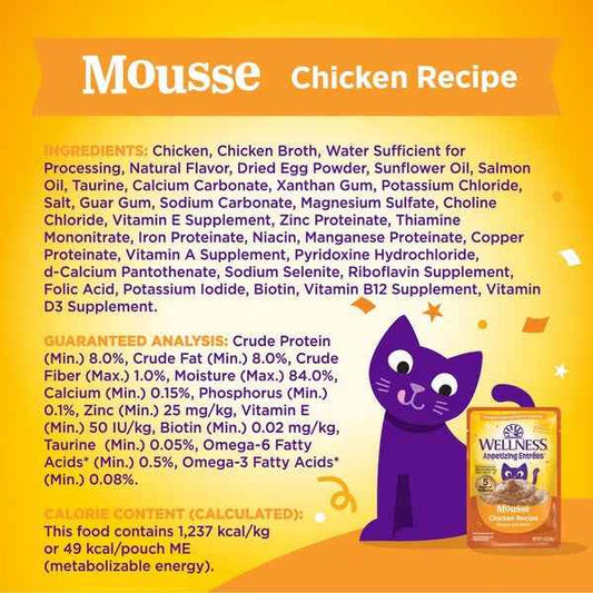 Wellness Appetizing Entrees Chicken Mousse Cat (1.4oz)