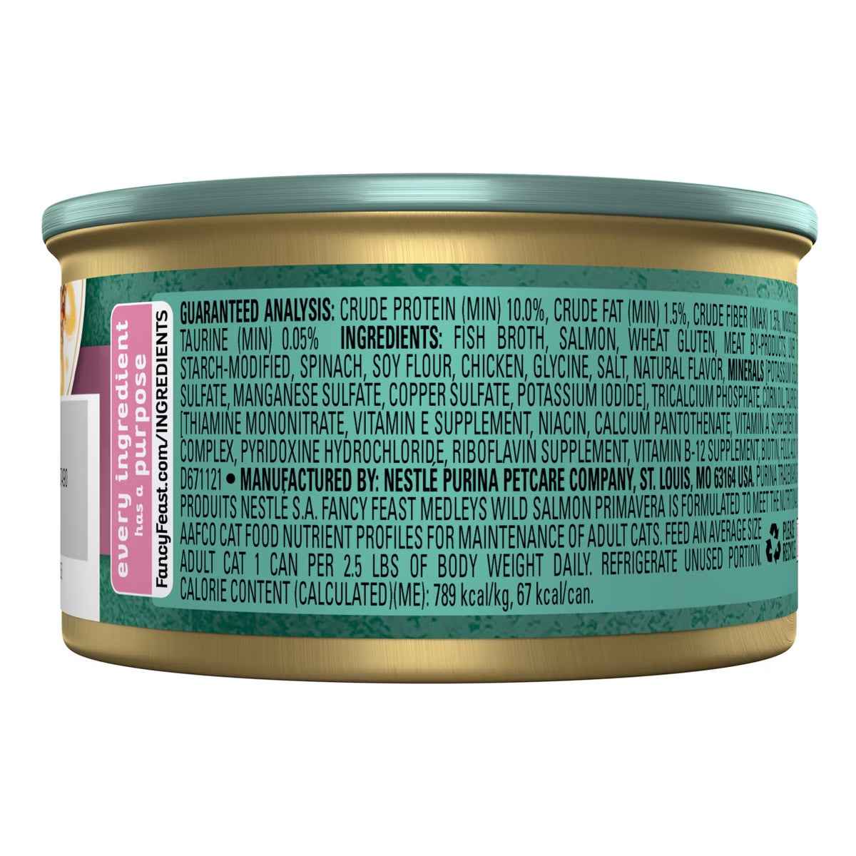 Fancy Feast Medleys Salmon Primavera Wet Cat Food (3oz)