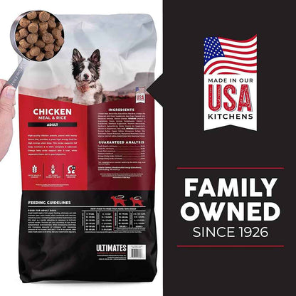 Ultimates Adult Chicken Meal & Brown Rice Dry Dog Food (28lb)