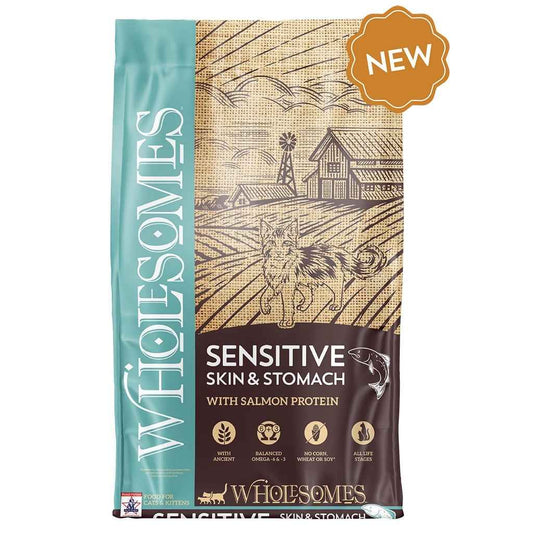 Wholesomes Sensitive Skin & Stomach Salmon Dry Cat Food (10lb)